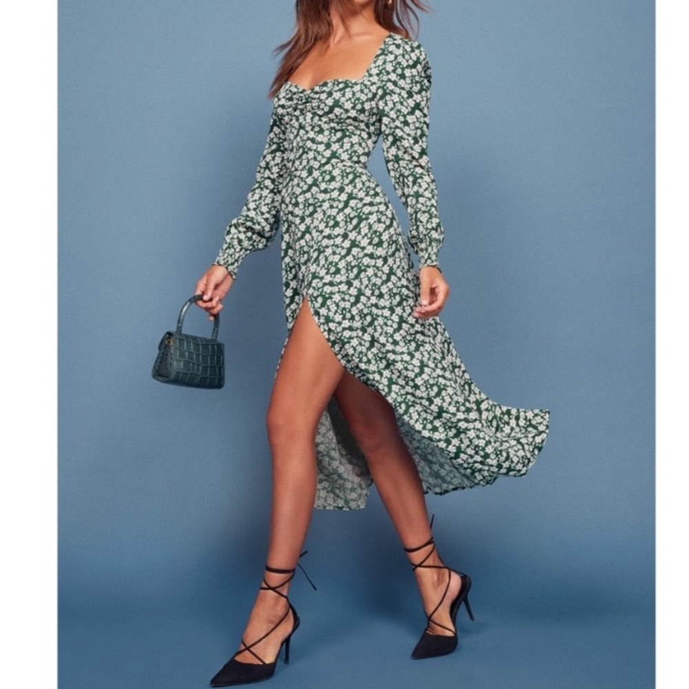 Reformation Hunt Midi Dress in Wallflower